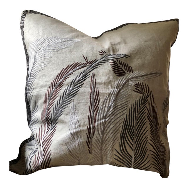 Ankasa Embroidered Linen Pillow Cover Chairish