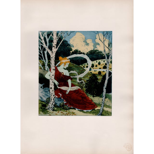 Eugène Grasset, Dans le Bois / In the Woods, 1899, Original Lithograph For Sale - Image 7 of 10