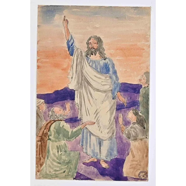 Gaston Touissant, The Redeemer, Original Drawing, Early 20th-Century For Sale - Image 3 of 3