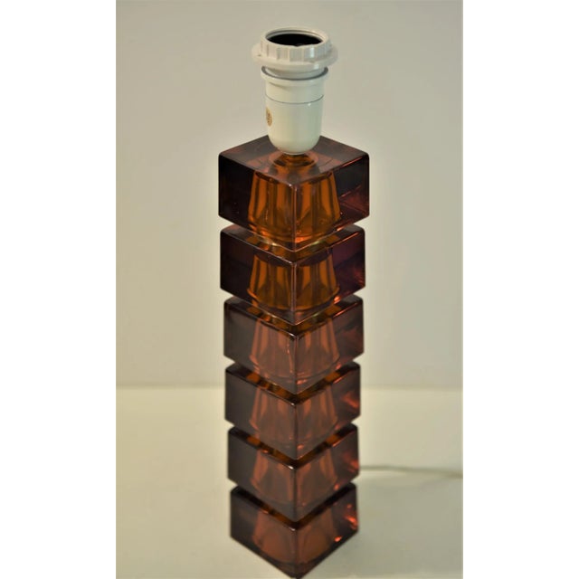 Gold Art Glass Table Lamps by Carl Fagerlund for Orrefors, Set of 2 For Sale - Image 8 of 13