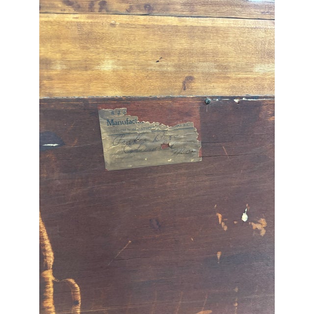 Antique Queen Anne Style Curved Bowed Glass Curio Display China Cabinet For Sale - Image 12 of 13