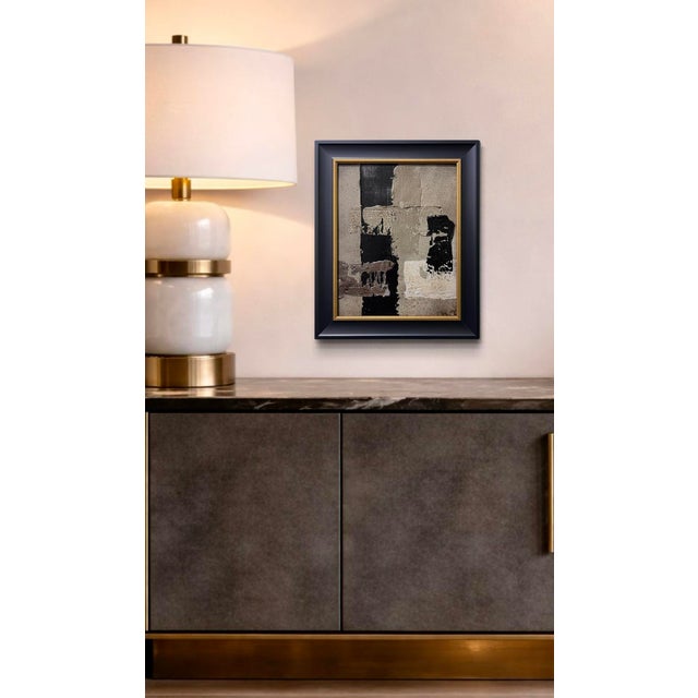 This original mixed-media abstract painting by J. Kent Martin is inspired by aerial views of farmland and the ordered...