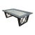 Vintage Black Satin X Frame Cocktail Table With New Eglomise Mirrored Top, 1950's For Sale
