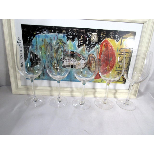 Glass Chef & Sommelier Stemmed Glasses, Made in France- Set of 5 For Sale - Image 7 of 10