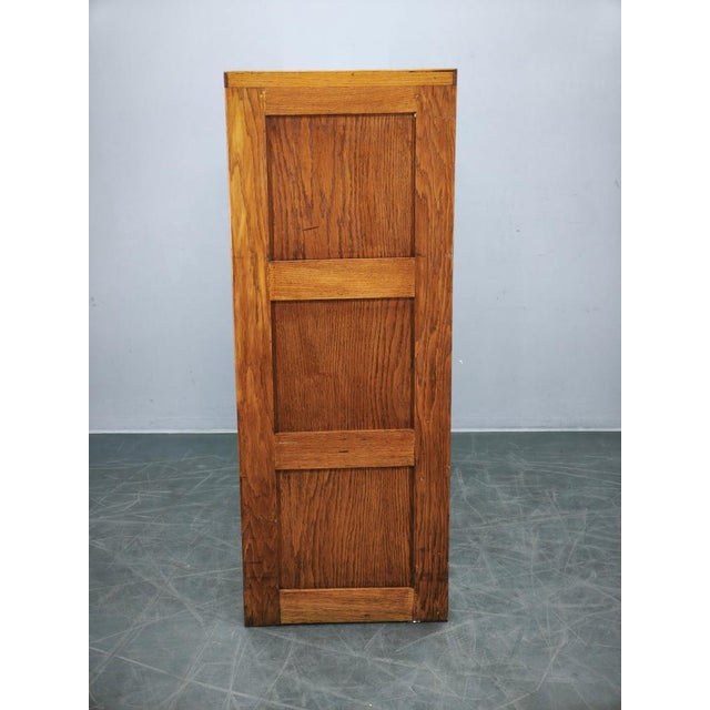 Czech Oak Glass Bookcase from a Baťa Factory, 1930s For Sale - Image 14 of 18