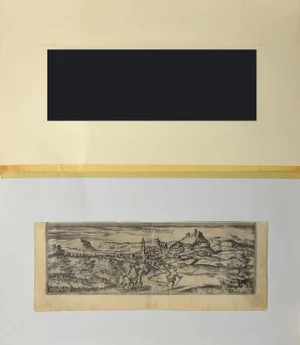 Malaga - Original Etching on Paper by George Braun - Early 17th Century Early 17th Century