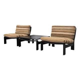 Lounge Set with Coffee Table by Carl Straub, Germany, 1970s, Set of 3 For Sale