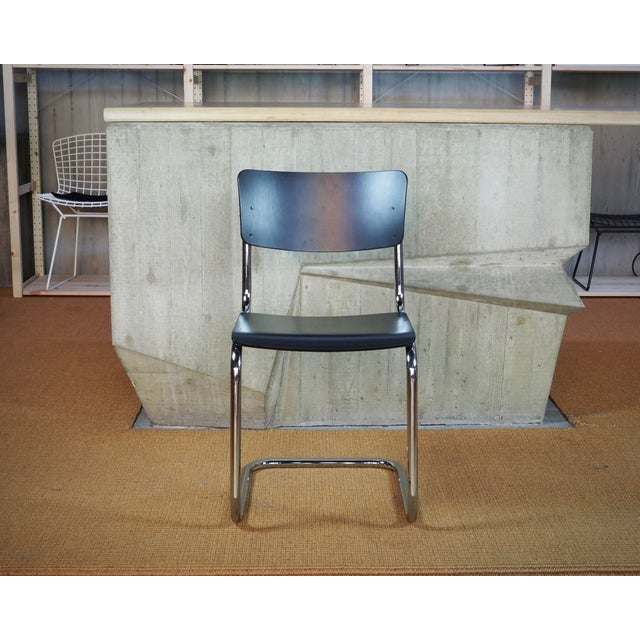 Black S43 Cantilever Chairs by Mart Stam & Marcel Breuer for Thonet, 2010s, Set of 4 For Sale - Image 9 of 13