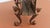 Brown Art Nouveau Brass Napkin Stand with Letters and Griffin Base, 1890s For Sale - Image 8 of 9