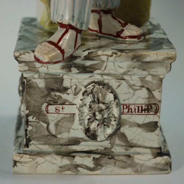Ralph Wood Staffordshire Pearlware Figure of Saint Phillip For Sale - Image 10 of 18