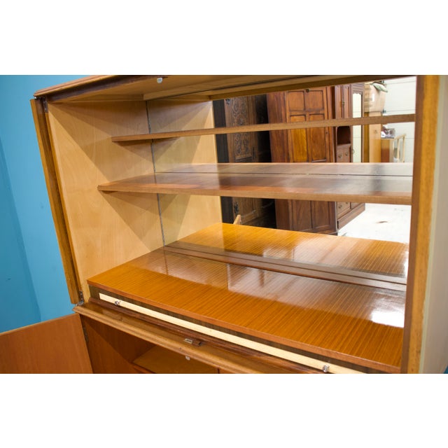 Brown Vintage Burr Walnut Drinks Cabinet, 1930s For Sale - Image 8 of 12