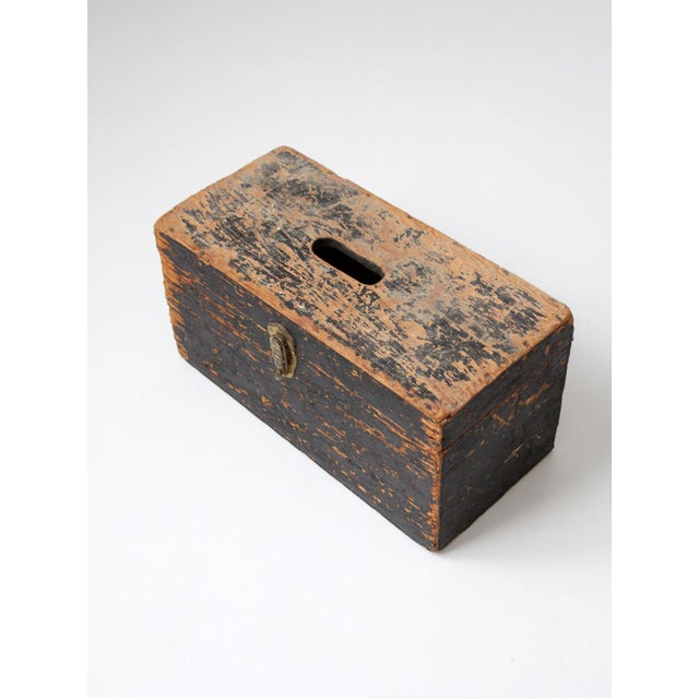 Antique Primitive Wood Ballot Box For Sale - Image 13 of 15
