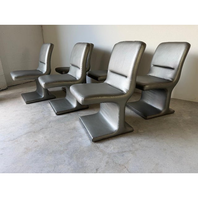 1984 Postmodern Vladimir Kagan for Preview Sculptural Upholstered Dining Chairs – Set of 6 For Sale - Image 11 of 18
