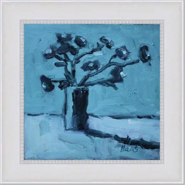 Abstract Floral Still Life Oil Painting by L Haas For Sale In Reno/Lake Tahoe - Image 6 of 6