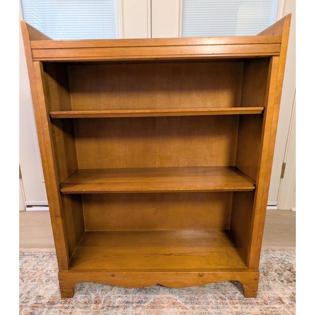 Mid-Century Modern Mid Century Small Rock Maple Bookcase by Brady Furniture / Nichols and Stone For Sale - Image 3 of 13