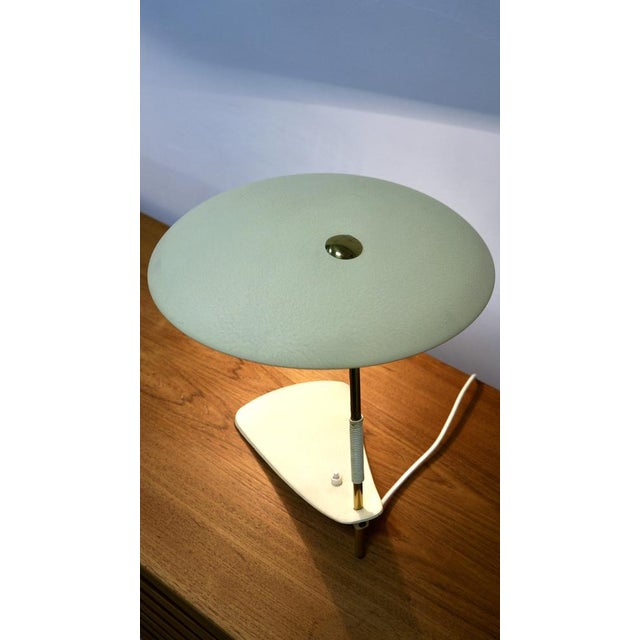 Metal Vintage Modernist UFO Desk Lamp from Stilnovo, 1950s For Sale - Image 7 of 18