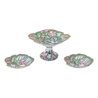 English Strawberry and Grape Motif Tableware, 3 For Sale