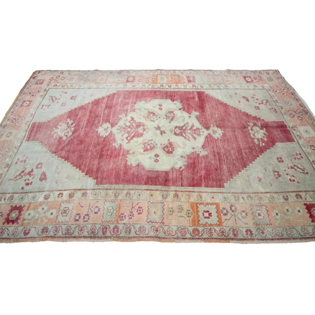 Turkish Vintage 1960's Turkish Konya Rug- 5′5″ × 9′2″ For Sale - Image 3 of 7