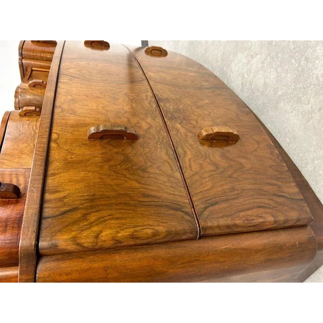Wood Art Deco Cabinet in Walnut, 1930s For Sale - Image 7 of 9