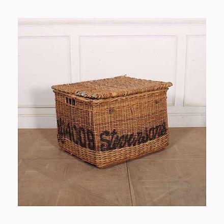 English Wicker Log Basket, 1890s For Sale - Image 10 of 10