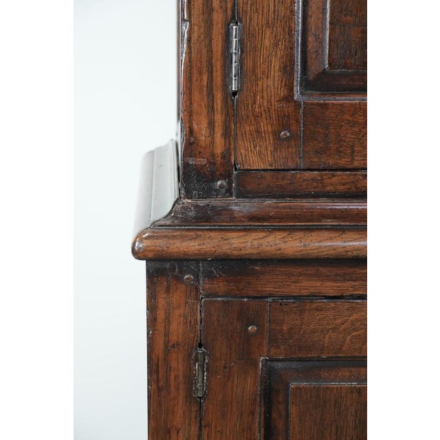 Large Antique English Oak Cabinet, 1700s For Sale - Image 9 of 13