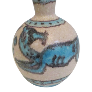 Guido Gambone Hound Chases Fox Vase 50s