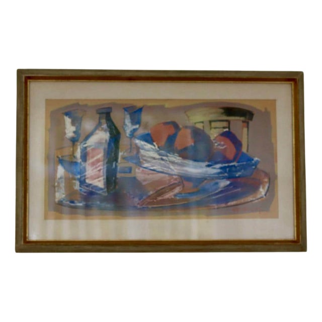 Max Larson, Terracotta Palette, Oil on Paper, 20th Century, Framed For Sale