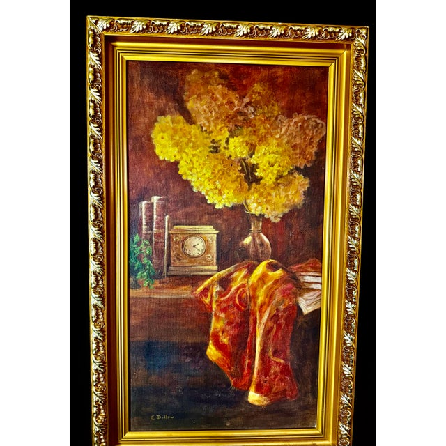 Vintage Still Life Oil Painting For Sale - Image 9 of 12