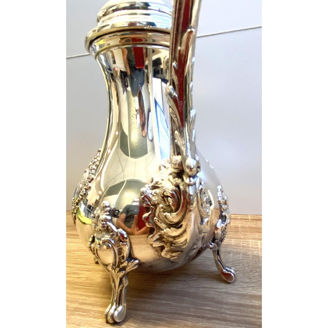 Louis XV Style Rocaille Silver Metal Coffee Pot, 1890s For Sale - Image 13 of 15