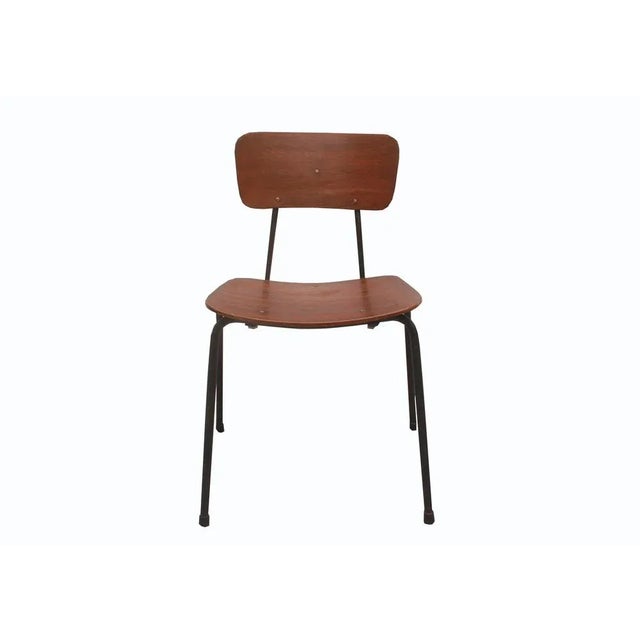 Black Industrial Style Plywood Chair, 1965 For Sale - Image 8 of 8
