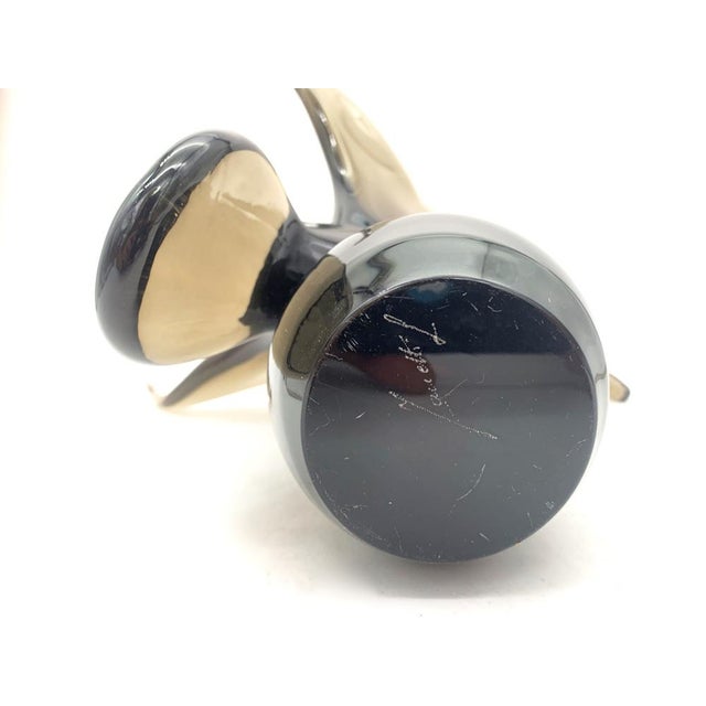 Black Murano Glass Bird Statue by Lucio Zanetti, 1980s For Sale - Image 3 of 6