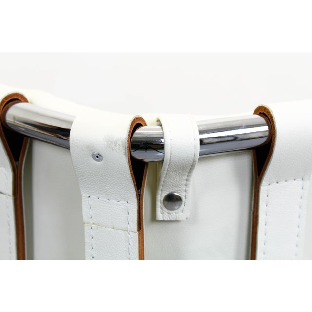 Leather and Steel Chairs Knoll Mr by Ludwig Mies Van Der Rohe for Knoll Inc. / Knoll International, 1970s, Set of 2 For Sale - Image 6 of 8