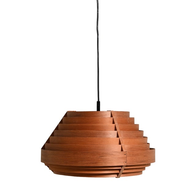 Swedish Pine Pendant Lamp in the style of Hans Agne Jakobsson, 1960s For Sale