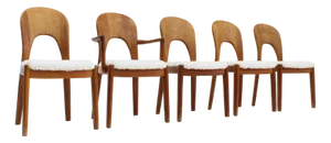 Vintage Danish Dining Chairs by Niels Koefoed for Koefoeds Hornslet, 1960s, Set of 5