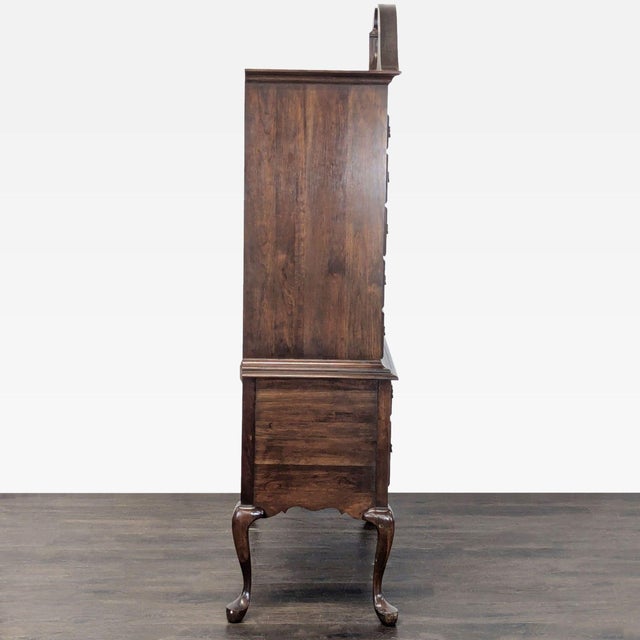 2010s Pennsylvania House Solid Wood Highboy Dresser With Brass Hardware For Sale - Image 5 of 12