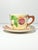American 1970s Franciscan “Apple” Set of 9 Earthenware Tea Cups & Saucers For Sale - Image 3 of 8