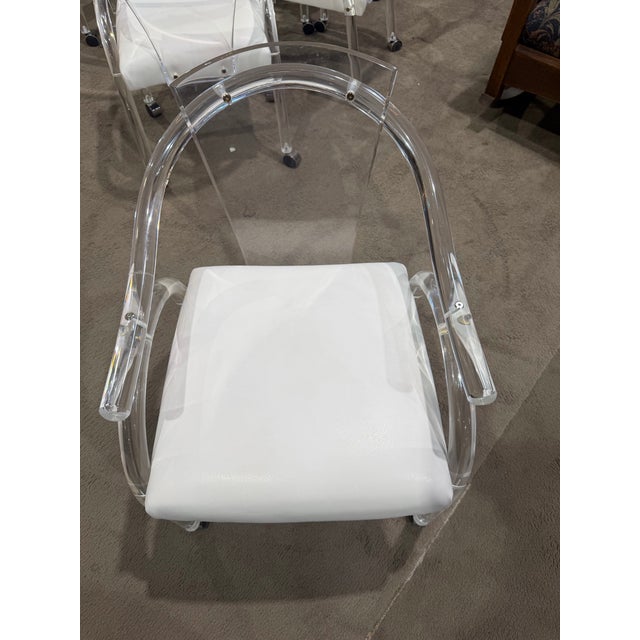 2020s Charles Hollis Jones Attributed Lucite Dining Set For Sale - Image 5 of 7