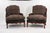 Set of Ralph Lauren Wool and Leather on Oversized Vintage Louis XV Chairs and Ottoman For Sale - Image 11 of 17
