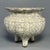 This vintage‑style Chinese tripod censer is covered with beautiful natural crackle‑glaze finish. It owns scalloped rim,...