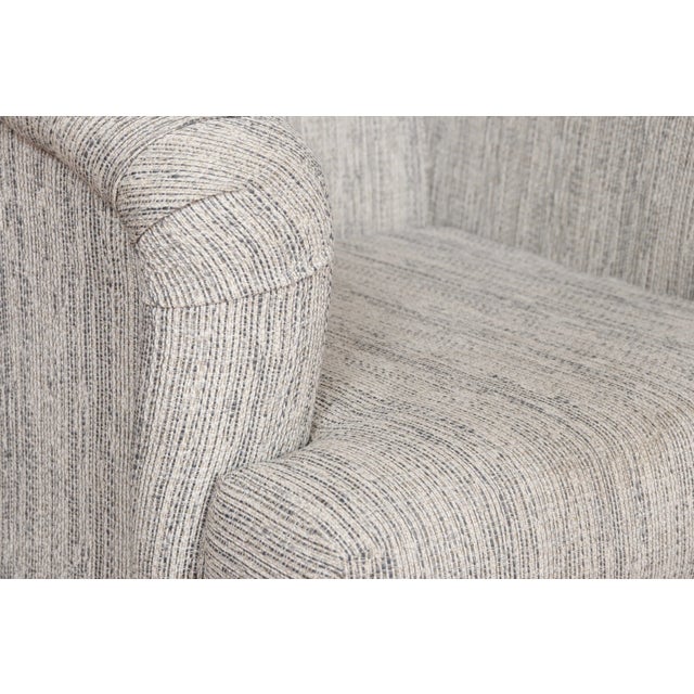 Late 20th Century Contemporary Gray Swivel Club Chairs - a Pair For Sale - Image 5 of 8