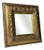 Vintage Gold-Colored Square Mirror For Sale