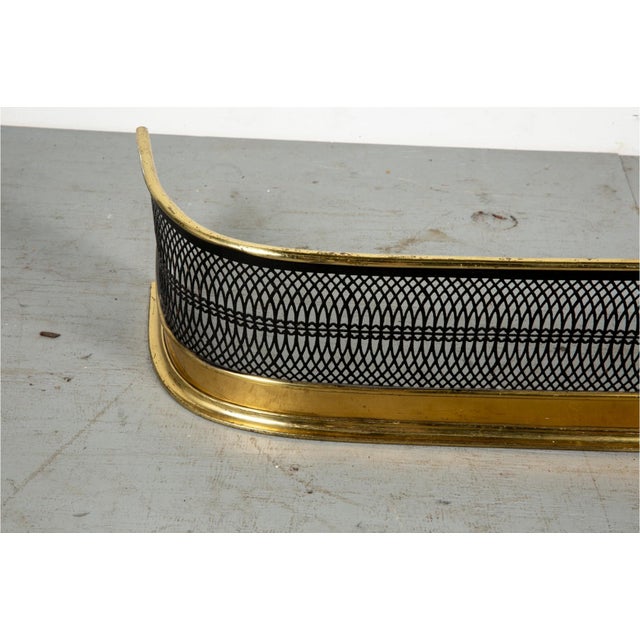 Antique Regency Pierced Brass Fire Fender For Sale In New York - Image 6 of 6