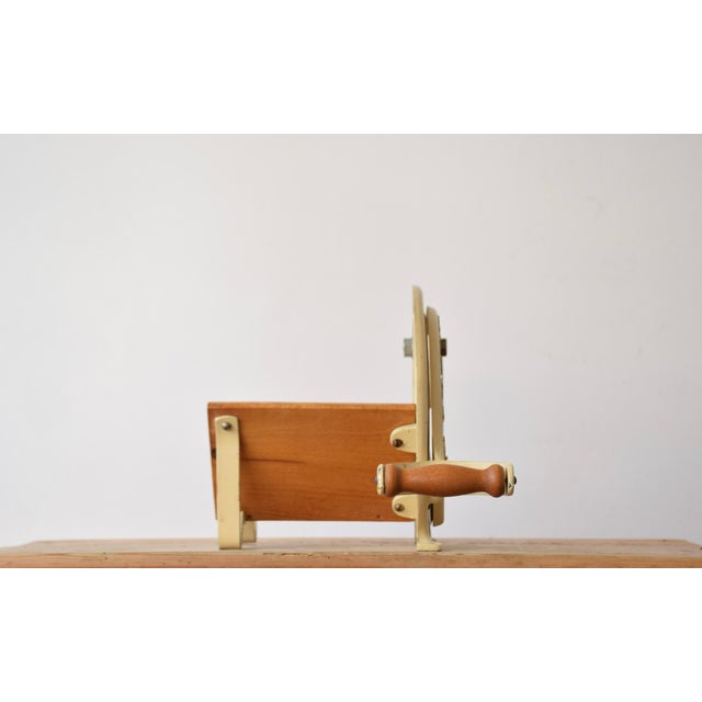 Industrial Mid-Century Danish Beige and Gold Bread Slicer by Ove Larsen for Raadvad, 1950s For Sale - Image 3 of 9