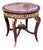 Ornate Italian Victorian Center Table – Gilded Wood Base With Glass Top & Marble-Inspired Finish For Sale