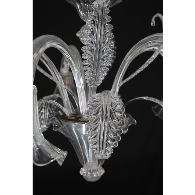 1960s Large Art Decò Midcentury Italian Murano Glass Pendant For Sale - Image 10 of 13