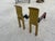 1960s Pair of Modernist Brass Andirons For Sale - Image 6 of 9