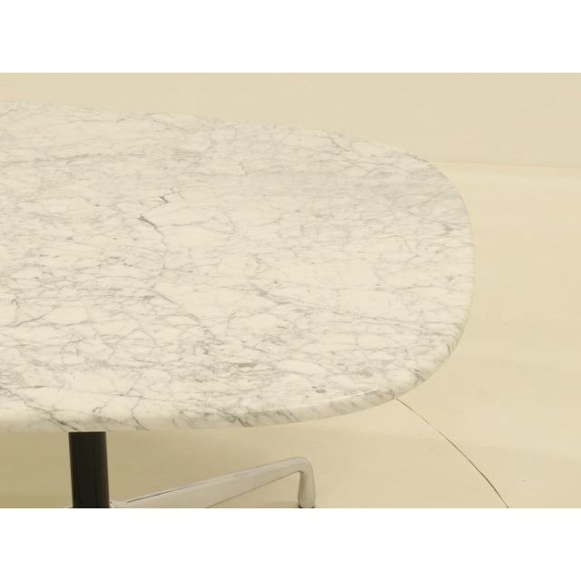 Segmented Oval Dining Table in White Marble and Stainless Steel by Charles and Ray Eames, 1960s For Sale - Image 17 of 18