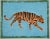 2020s Tiger on Red Violet and Green Border by Cleo Plowden For Sale - Image 5 of 5