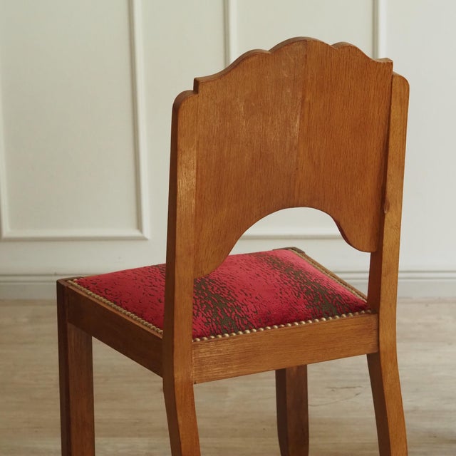 Art Deco Oak Chairs, 1930, Set of 2 For Sale - Image 6 of 12
