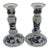 Vintage Blue Danube Blue Onion Candlesticks Holders Japan -Set of 2 For Sale
